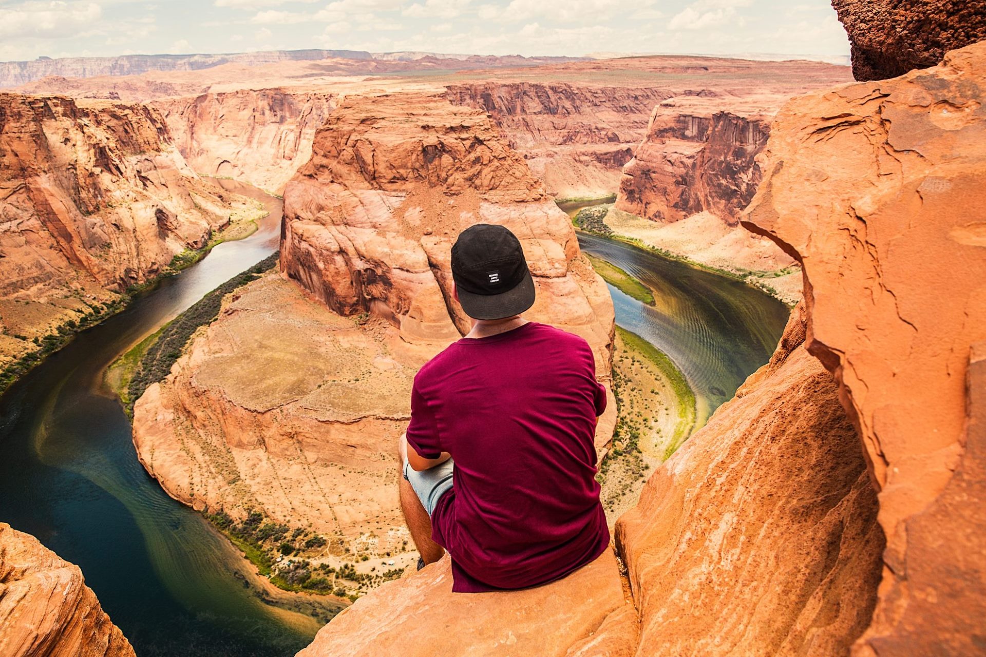 Man Overlooking Arizona Canyon